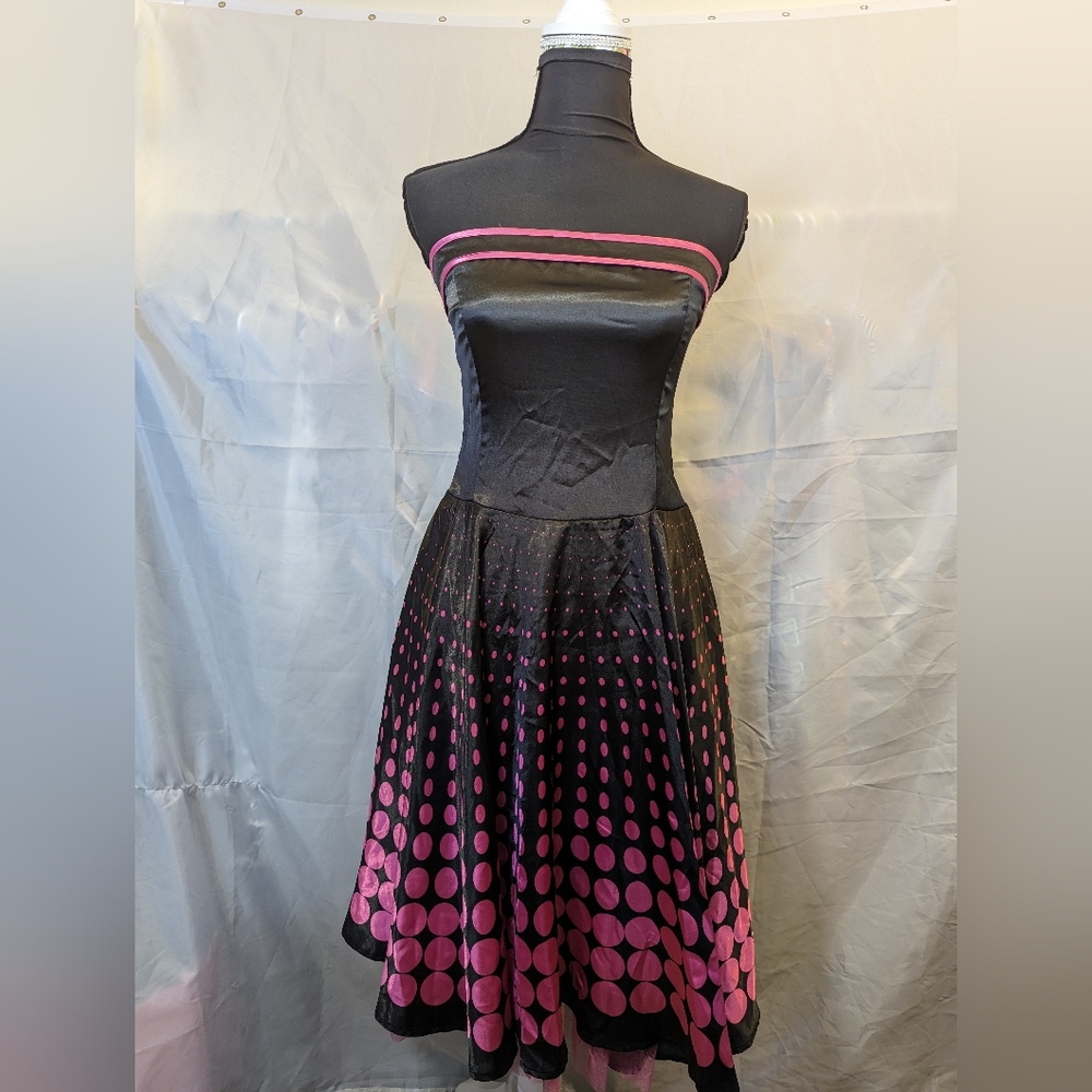Strapless Foxy Rox Retro Vintage Impression polka dot Dress